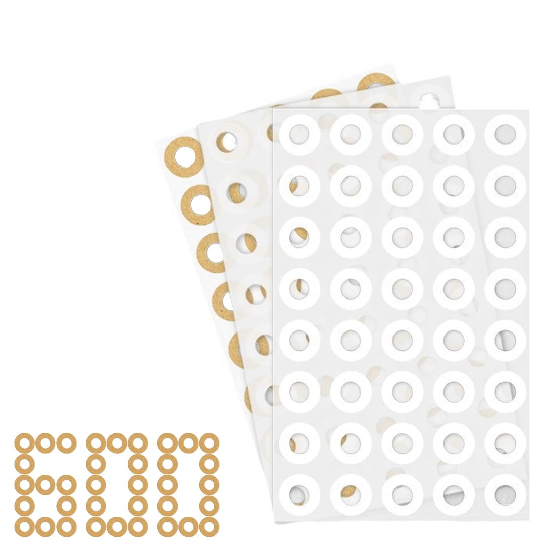 Etichette Rinforzo 1568 Pezzi Salvabuchi - Decorazione Ciambella Per Fogli - Foto 10