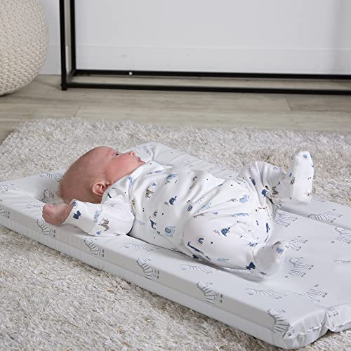 Red Kite Changing Mat Tree Tops. Unisex Baby Changing Mat (74 x 48 x 3.5cm) with Animal Pattern Design and Raised Padded Edges (White/Grey Zebra Design) - 2