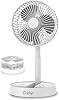 Kiwi Kfan-7608 Rechargeable White Foldable Mini Fan Table Top Fan Usb Cooler Silent Hand Fan