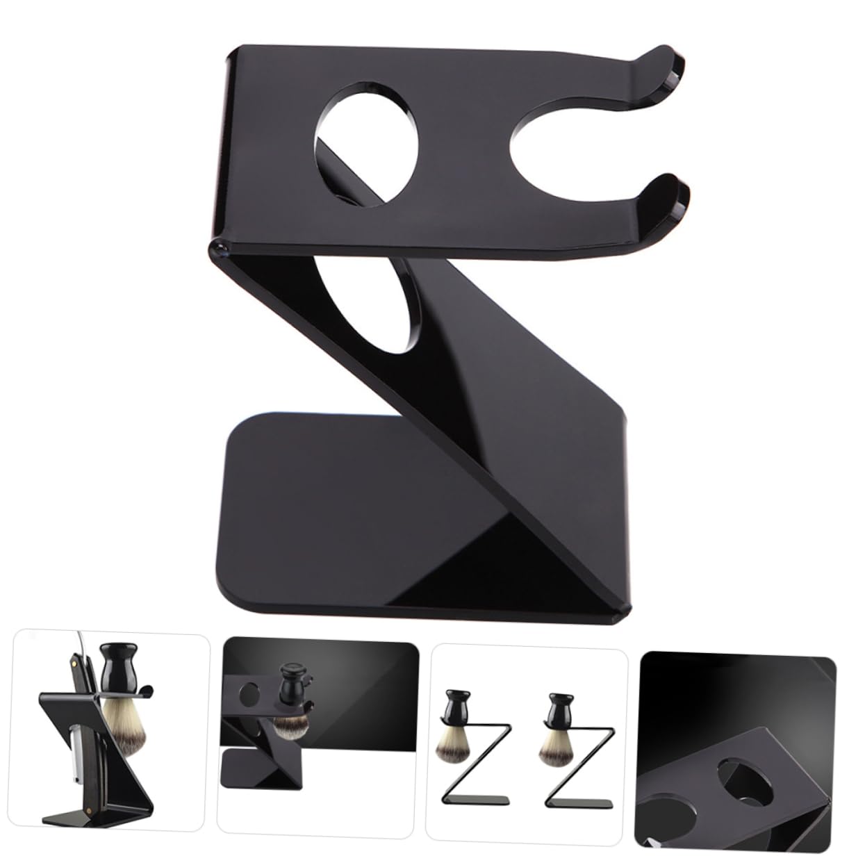 VALICLUD 3 Pezzi Rasoio e Spazzola Tavolo Materiale Resistente per Bagno Organizer per Rasoio e Spazzola Design e Mantiene Asciutto