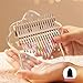 Thumb Piano 21 Tone Crystal Clear Acrylic Piano Kalimba for Piano Beginner(2)