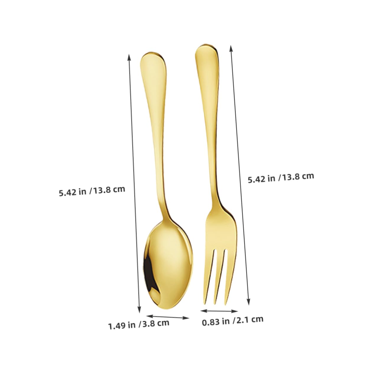 Cabilock Elegant 10-piece Cutlery Set Stainless Steel Forks Spoons Salad Dessert Forks for Daily Use Parties Weddings