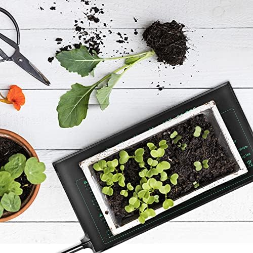 RIOGOO Seedling Heat Mat,Hydroponic Heating Pad Waterproof for Seed Reptile Plant with Power-Off Protection Safe and Durable 24 * 52cm CE Certified(UK)