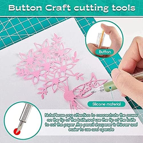 Ediladom 6 Pcs Cartoon Pattern Student Utility Pen, Craft Pen Mini Desktop Pen Painting Paper Cutter Diary Picture Drawing Cutting Pen Art Supplies Pen Set