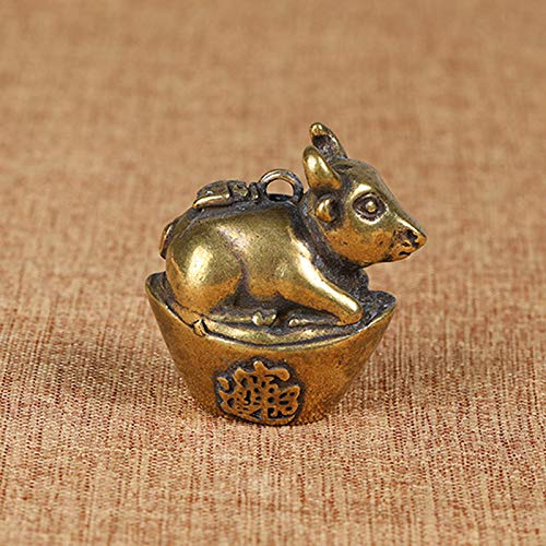 Petit pendentif de table contre le stress, vache en cuivre - 4