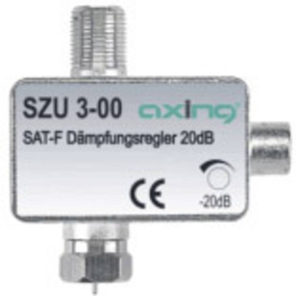 SZU 3-00 adjustable attenuator for Sat with F connectors (20 dB, 0-2400 MHz)