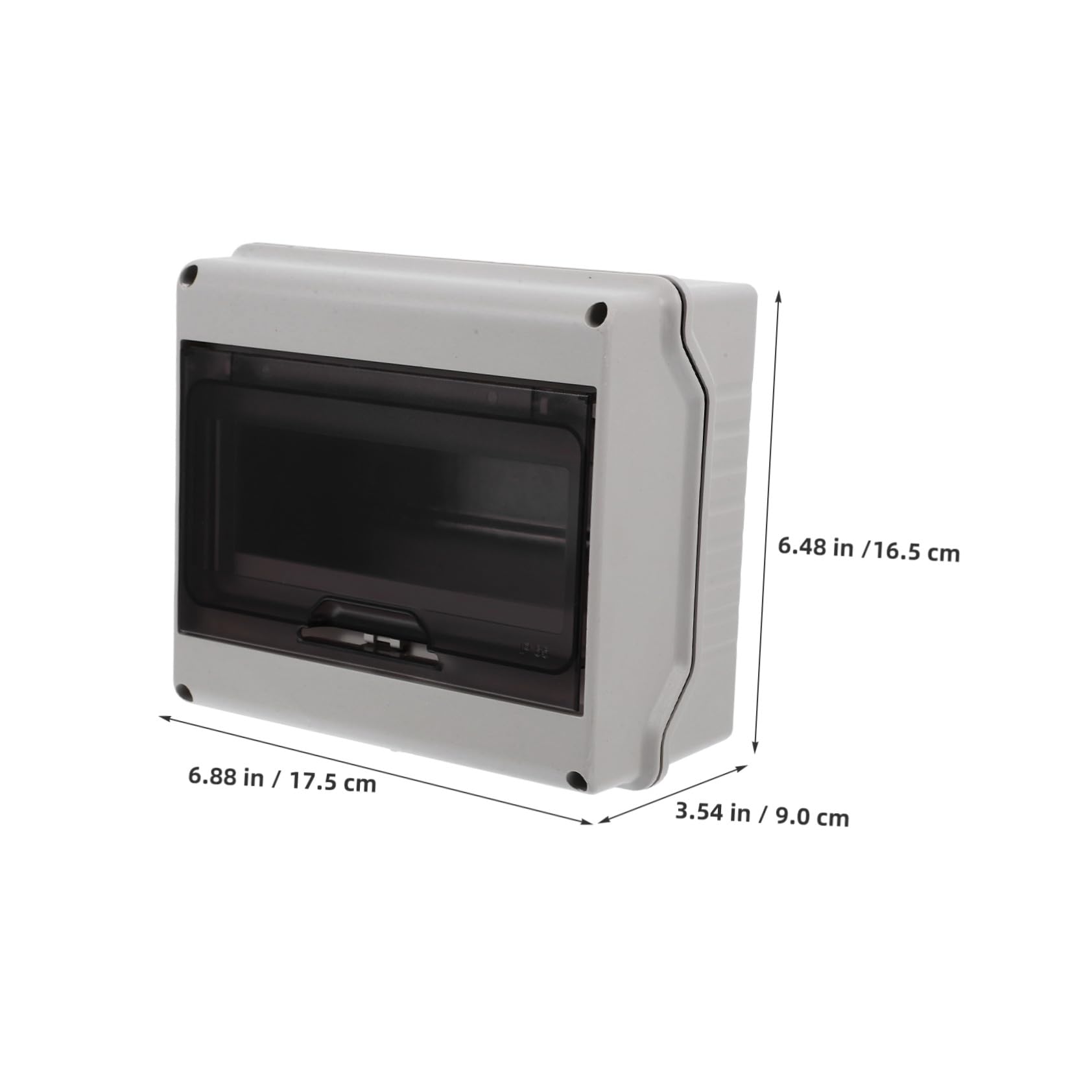 WOONEKY 2 Piezas Caja Eléctrica Estanca Vías con Ventana Transparente y Carril Din Caja de Distribución para Exterior con Protección contra Humedad y Fácil Mantenimiento de Unidades