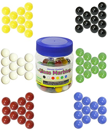 image for Super Value Depot Chinese Checkers Glass Marbles. Set of 72, 12 Each C
