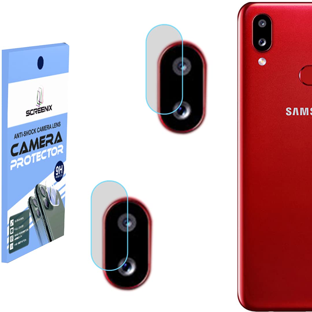 Screenix™ (Pack of 2) SAMSUNG GALAXY A10S Camera Lens Protector Camera Guard [Flexible Polycarbonate Material] with Easy Installation Kit