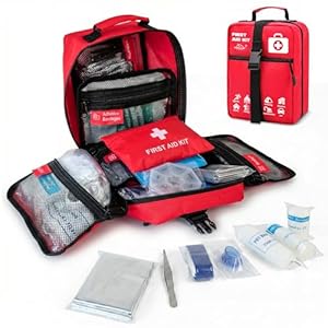 556 Piece Premium Large First Aid Kit, Survival Medical First Aid Bag – Labelled Compartments, Workplace Essential, Home & Sports, Molle Tactical Rip-Away Design, First Responders’ Choice for Trauma