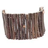 Angoily 1pc Hamster Fence Toy Pet Enclosure for Hamsters Squirrels Easy to Install Natural Material Light Brown