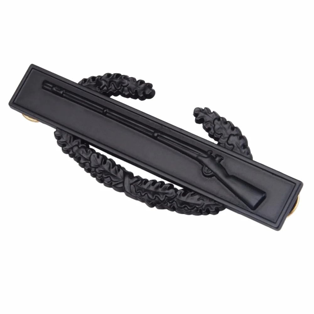 Reproduction US ARMY BLACK METAL SUBDUED COMBAT INFANTRY BADGE QUALIFICATION