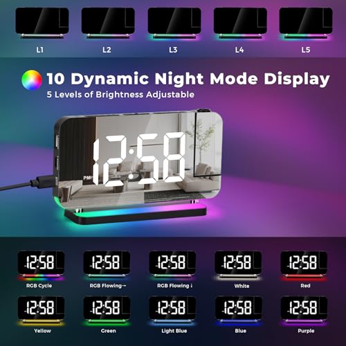 Projection Clock with USB-C and RGB