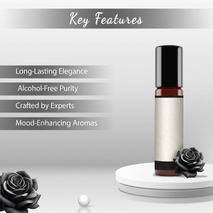Black Opieum Natural Perfume Oil,Long Lasting,Alcohol-Free,Cruelty-Free,10ML