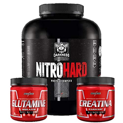 Combo Nitro Hard 1.8kg Baunilha + Creatina 300g + Glutamina 300g Integralmedica