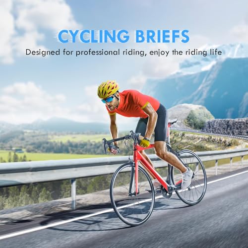 flintronic 1PCS Hombres Ropa Interior de Bicicleta, Talla Extra Pantalón Corto de Ciclismo con 4D Gel Acolchado para Hombre, Antibacterianos, Transpirables, Calzoncillos Cortos de montaña, Negro, L - imagen 7