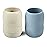 PandaEar (2 Pack 100% Tiny Silicone Drinking Training Cup for Baby and Toddler (Blue&White)