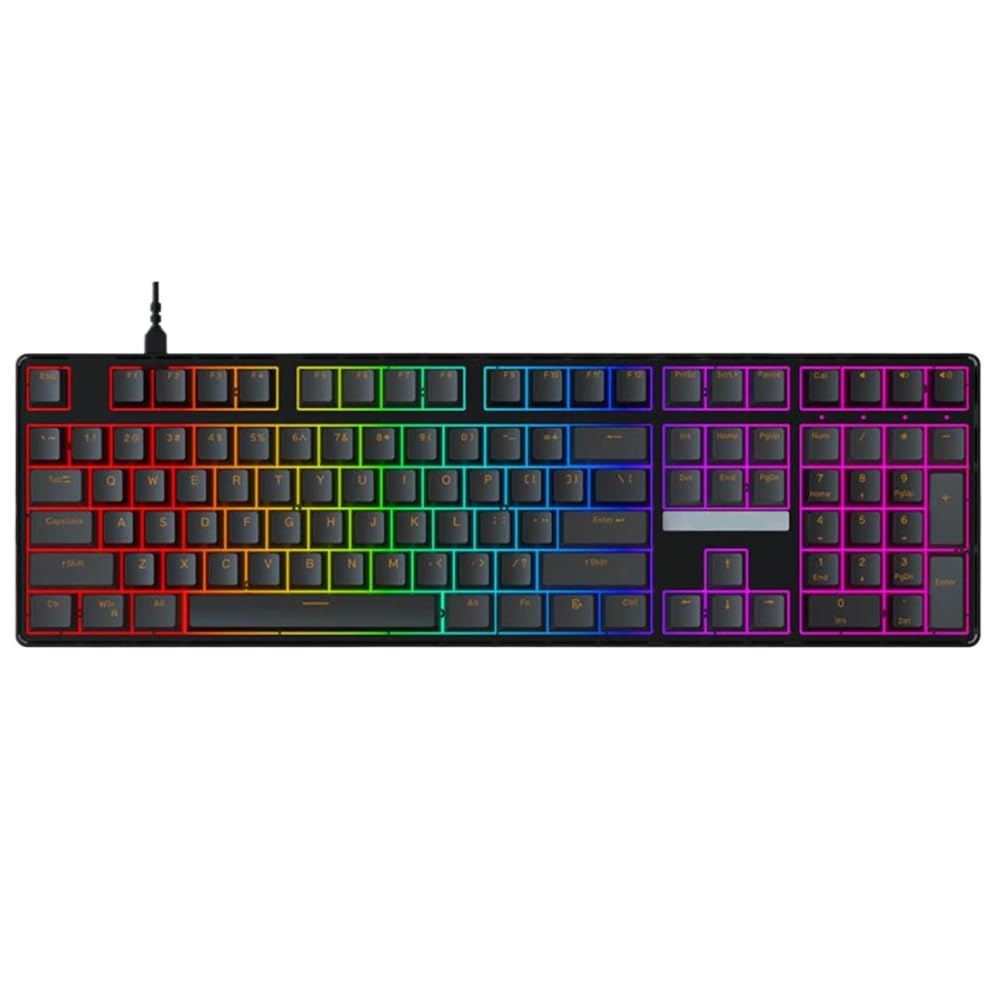 Clavier mécanique RVB compatible 108 touches pour setup ergonomique