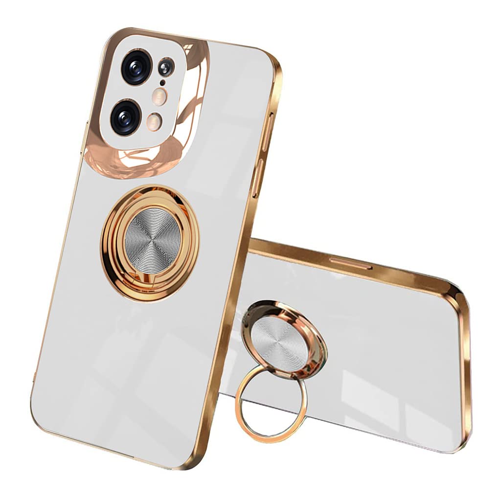 Cover Per Oppo Find X5 Pro, Custodia In Silicone Morbido TPU Trasparente Bianco, Ultra Sottile Antiurto, Antigraffio, Bordi Rialzati