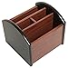 Produktbild BMYUK Drehendes Holz 4 Fach Desktop Buerobedarf Storage Organizer/Spinning Fernbedienung Behaelter