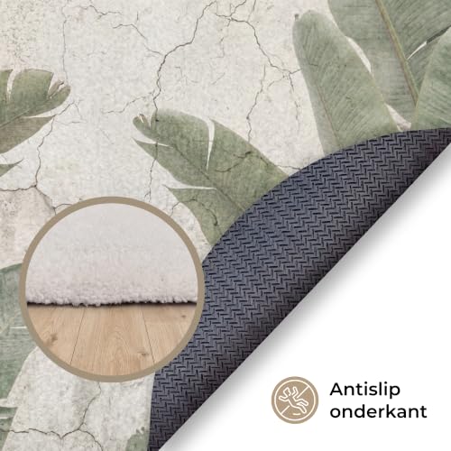 Rugs for living room grande pelo corto OnlyWow con diseño efecto hormigón 4