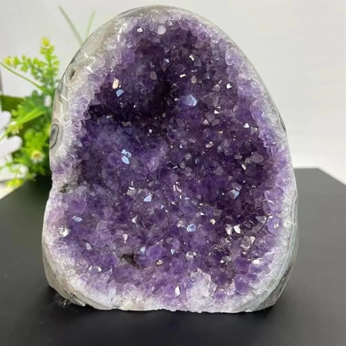 Crystal Cluster Amethyst Stone Geode Raw Quartz Minerals Real Uruguay Home Decoration Spiritual Ornaments (Size : 600-700g)