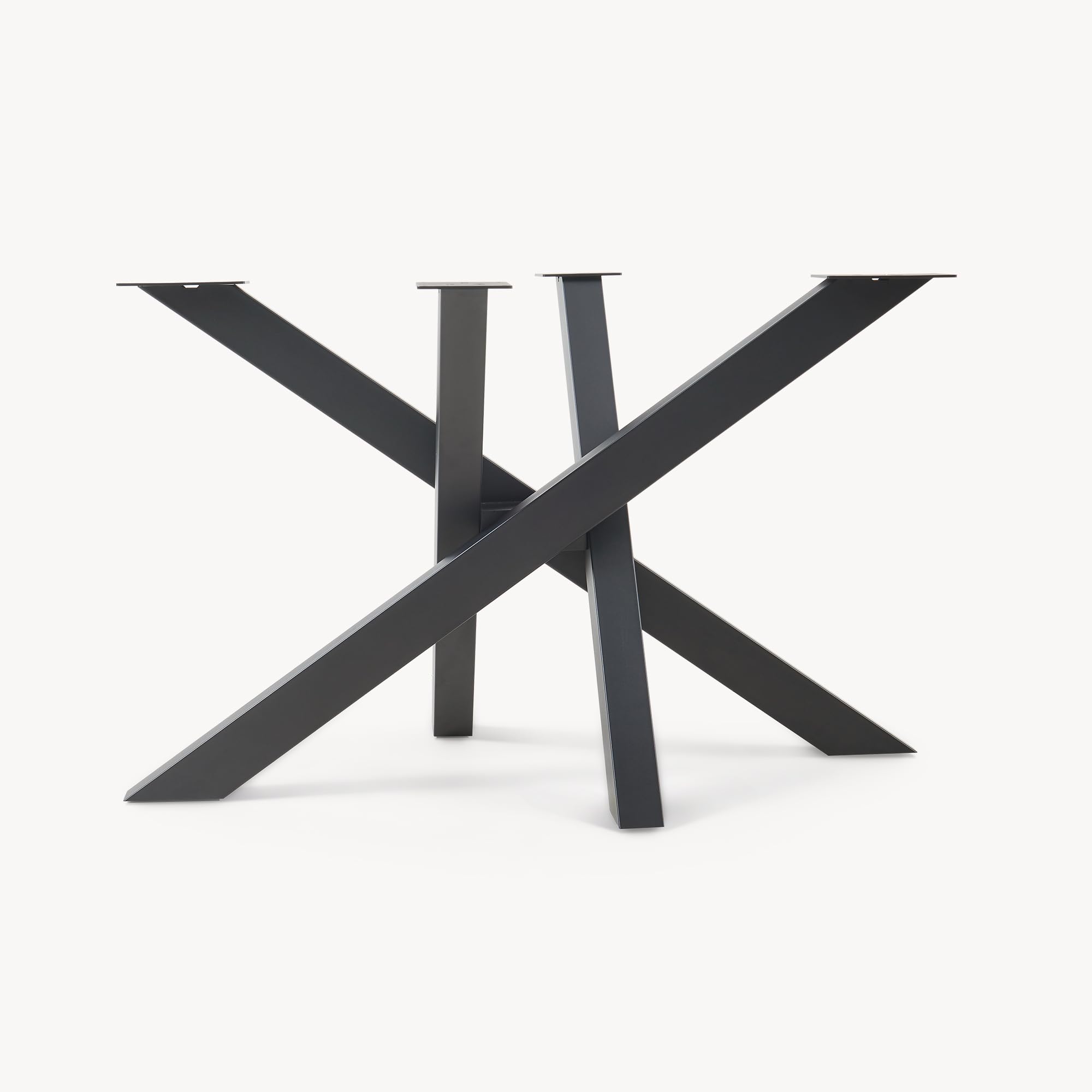 [en.casa] Pata para Mesa de Comedor Umala DIY en Forma de Estrella Tipo Araña Patas para Muebles Armazón Acero 115 x 65 x 72 cm - Negro