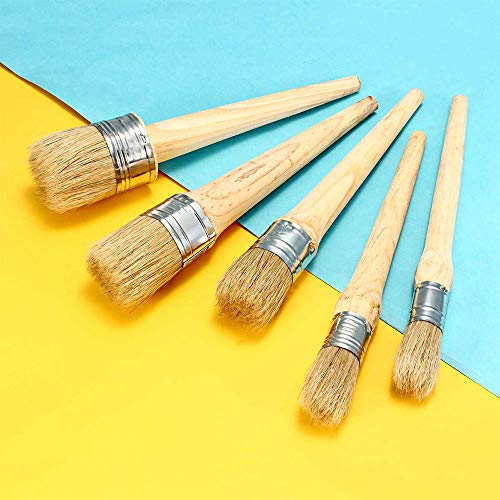 Pennello rotondo con setole a gesso, 1 set di