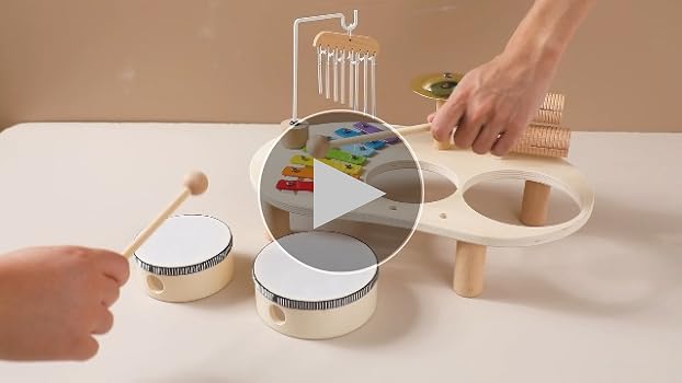Amazon | let's make こどもドラムセット 木のおもちゃ 鉄琴
