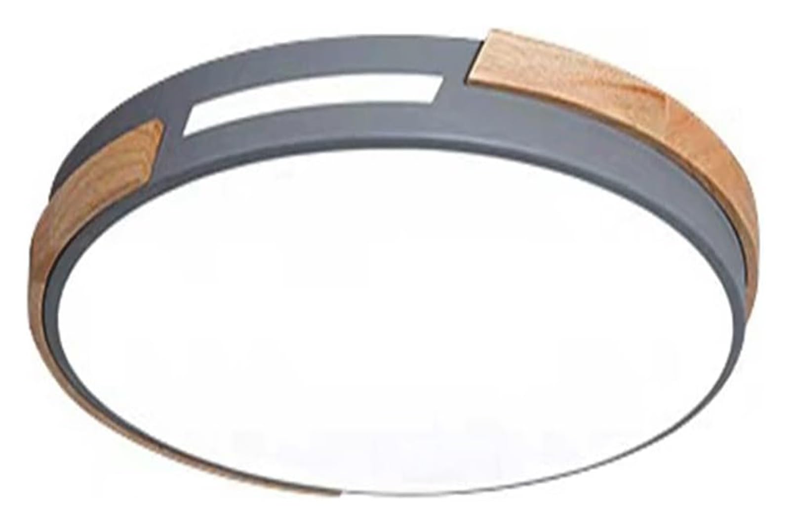 KXEcoLife Ceiling Lamp Personalized Panel Lights Easy to Install Flat 3 Dimmable Flush Fixtures Light for Study Villa Bedroom Corridor(Ash,19.7in)