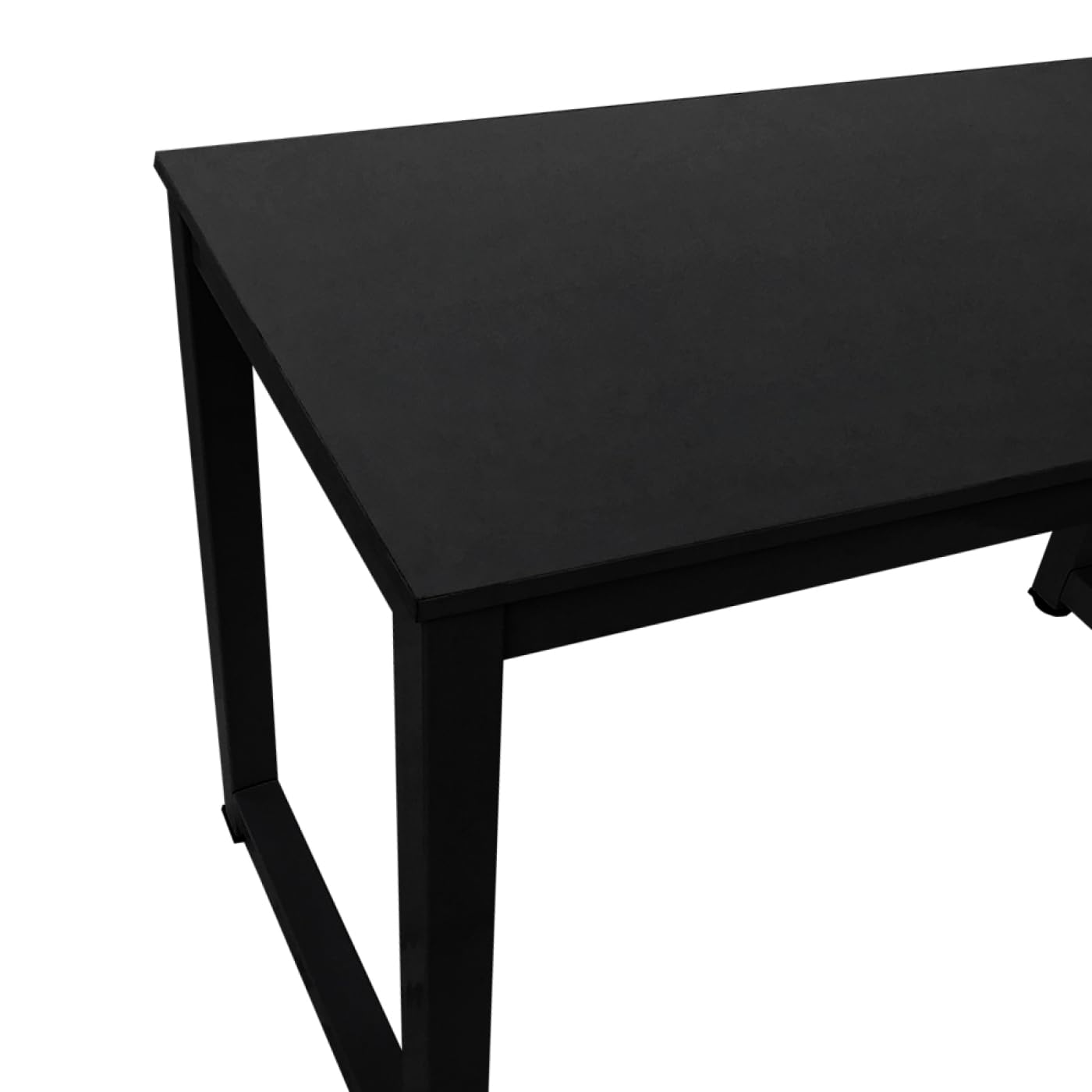 VDD Table d'ordinateur de Bureau - Table de Cuisine - Bois métal - 120 cm x 60 cm - Noir