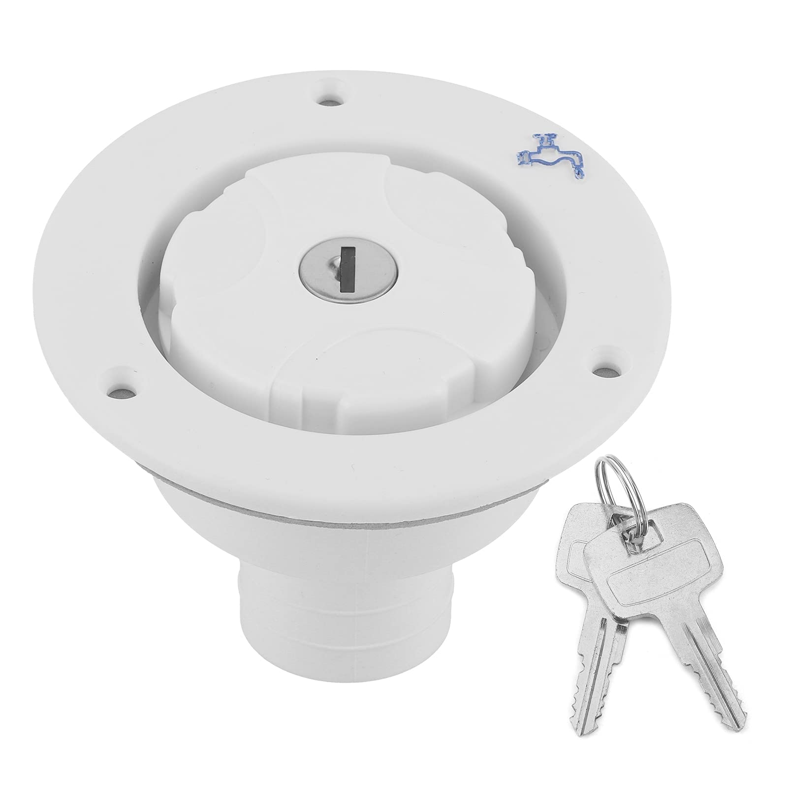 Buachois Tappo del Serbatoio,Serbatoio Carburante per Camper Caravan, con 2 Chiavi,Ingresso Acqua per Camper e Rimorchi,Tappo di Riempimento dell'Acqua per Caravan