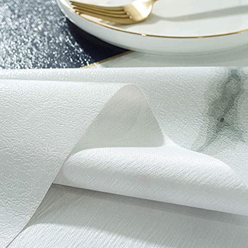 Nappe imperméable rectangulaire marbre blanc : finis les soucis de taches sur la table - 6