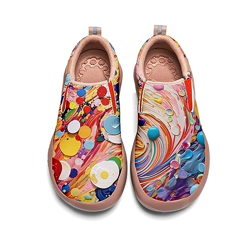 Women's Painted Travel Shoes Slip Ons Comfortable Lightweight Walking Loafers