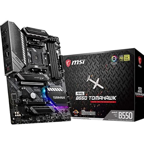 MSI MAG B550 Tomahawk AMD AM4 DDR4 M.2 USB 3.2 Gen 2 HDMI ATX Gaming Motherboard AMD Ryzen™ 5000 Prozessoren