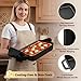 Lvmol Cast Iron Detroit Pizza Pan - 9x13 Inch Pre-Seasoned Deep Baking Dish for Casserole, Focaccia, Lasagna