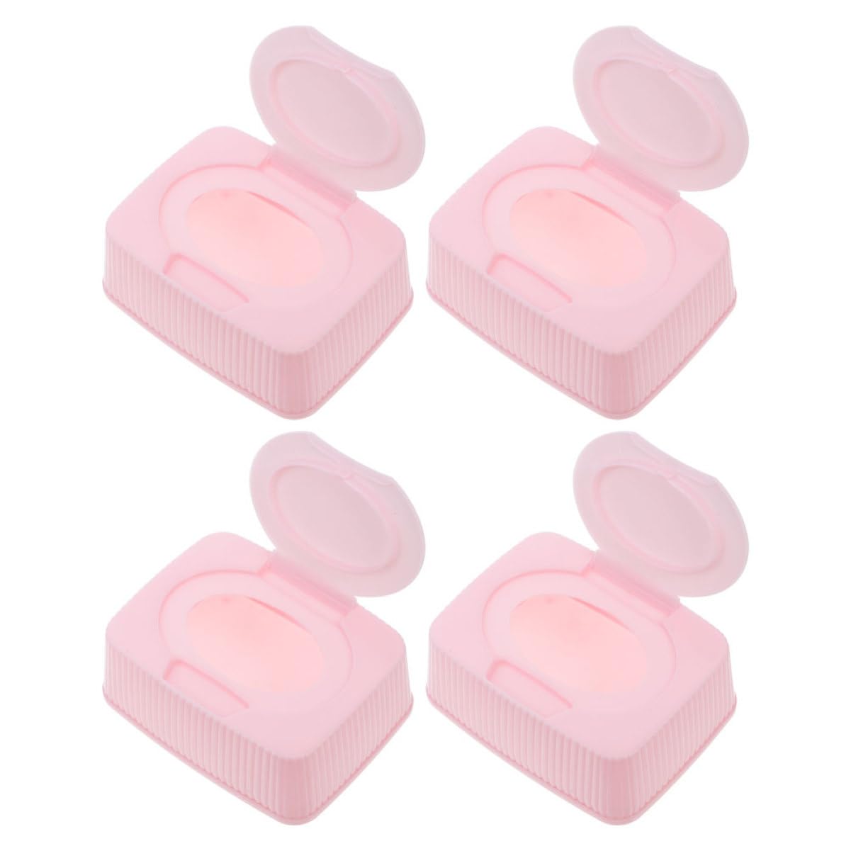 Beatifufu 4pcs Disposable Facial Towel Storage Box Tissue Box Baby Wipe Container Disposable Wipes Container Laundry Box for Nursery Bathroom Travel