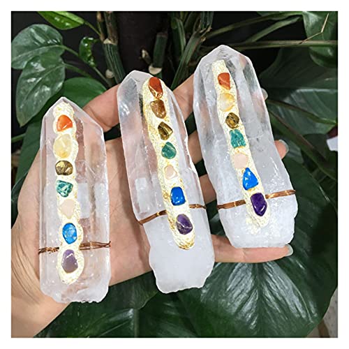 Siete chakra espécimen de cuarzo para eliminar el estrés con meditación 4