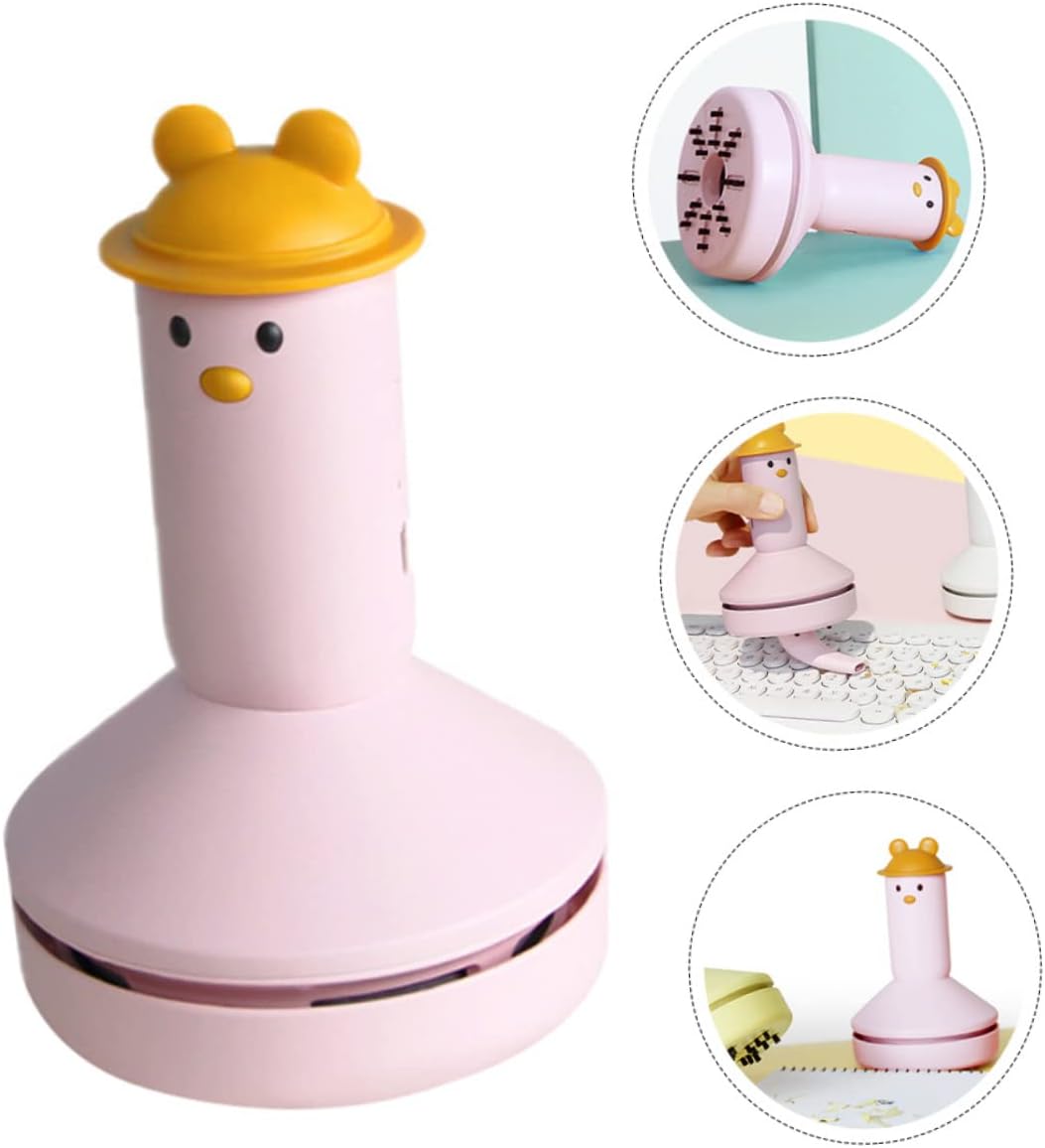 Mini Desktop Vacuum Cleaner Dust Removing Device for Students Portable Household Electric Cleaner Dust Collector for Desk for Paper Scraps and Eraser Cleanups