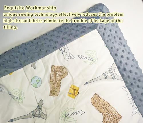 Image of Cuite Pumpkin Baby Toddler Crib Comforter, 45 inch x 57 inch Lightweight Kid Down Alternative Comforter,Cotton Baby Blanket with Mink Dots Design,Warm Thick Baby Quilted Blanket for Crib Bed