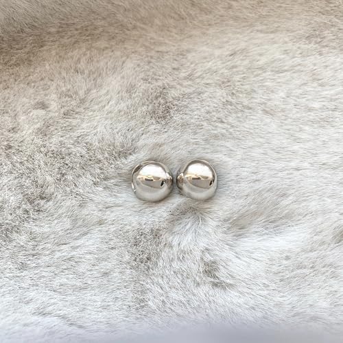Hypoallergenic Minimalist 925 Sterling Silver Trendy Chunky Ball Huggie Hoop Earrings4