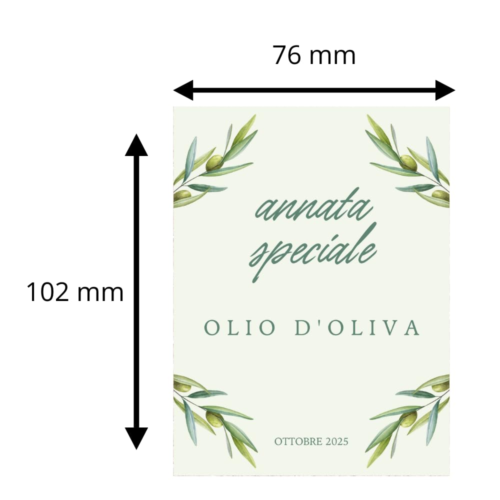 etichetta personalizzata - bottiglia di olio d'oliva (set da 6) - Etichetta per bottiglie - qualità professionale