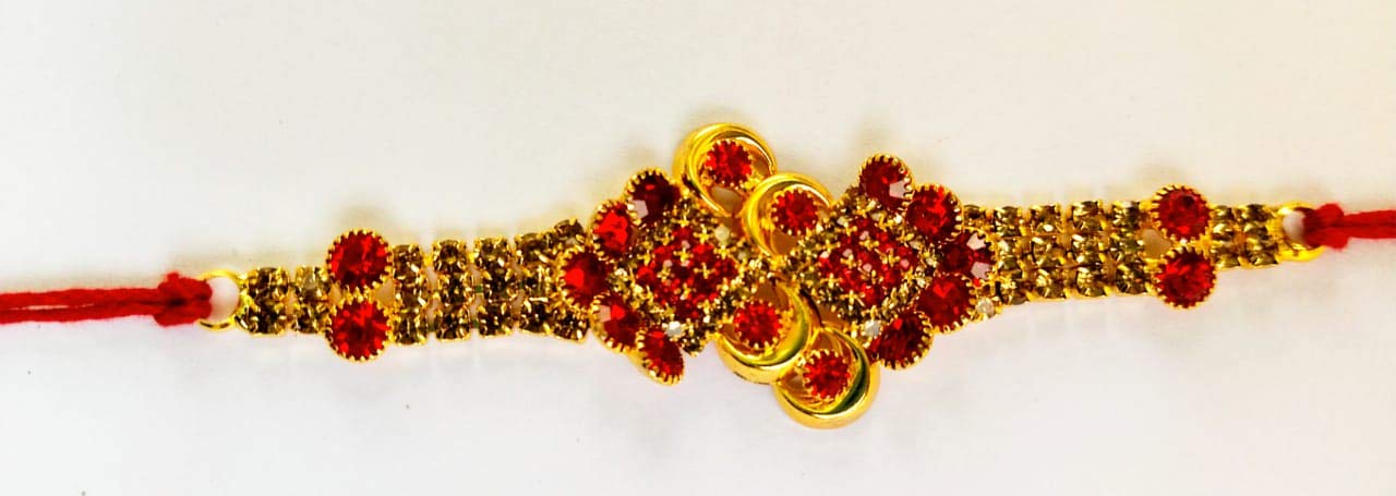 MR Rakhi Men's Non-Precious Metal Elegant Rakhi (Golden)