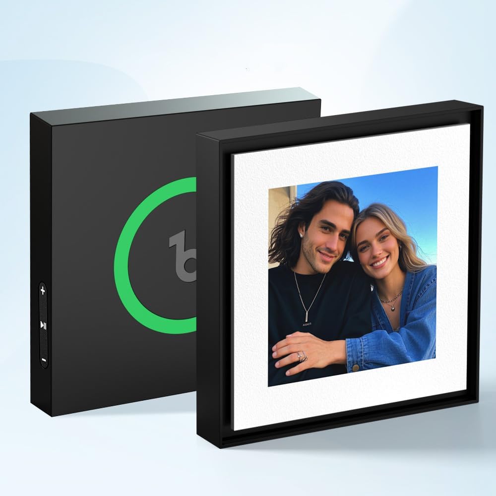 Custom Music Fridge Magnet Personalized Spotify Plaque Magnet Can Play Songs & Adjust Volume Customized Photo Album Refrigerator Magnets Gifts for Valentine's Day Anniversary for Couples Him Her 5.0