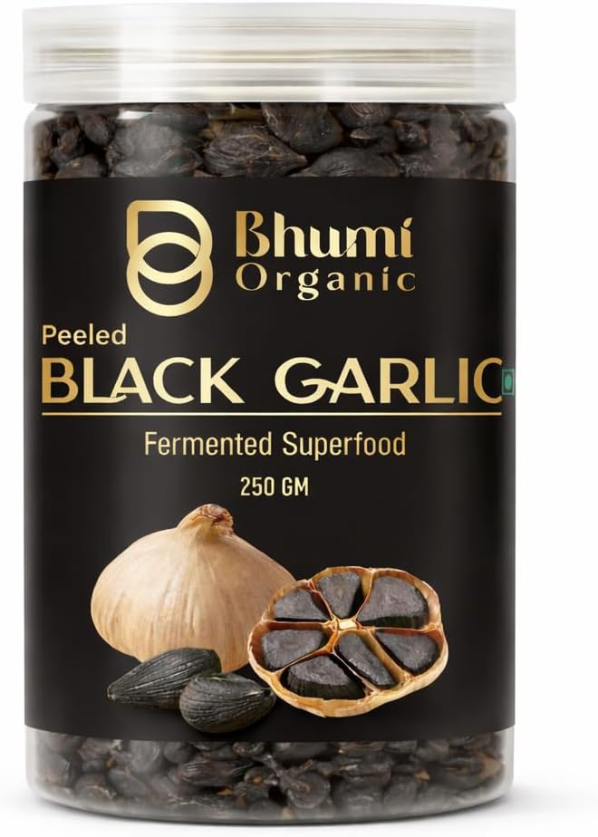 Ready To Eat Peeled Natural Black Garlic Cloves (250 gm)
