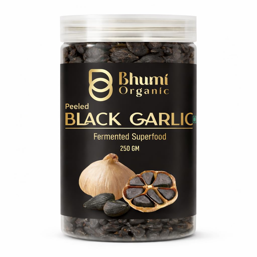 - Ready To Eat Peeled Natural Black Garlic Cloves (250 gm)