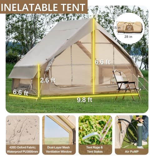 Carpa Inflable para 4-6 Personas para Camping 4 Estaciones miniatura 2