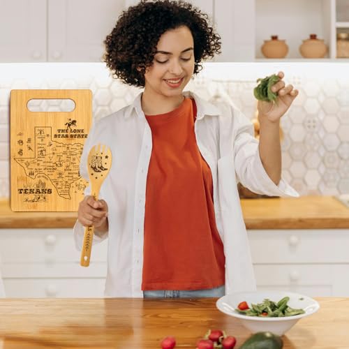 Juego de Tablas de Cortar de 6 Piezas para Mujeres con Cucharas y Esponja, Regalos Temáticos de Texas para Amantes del Oeste, Decoración de Cocina Azteca para Cumpleaños, Inauguración de Hogar y Día de la Madre miniatura 5
