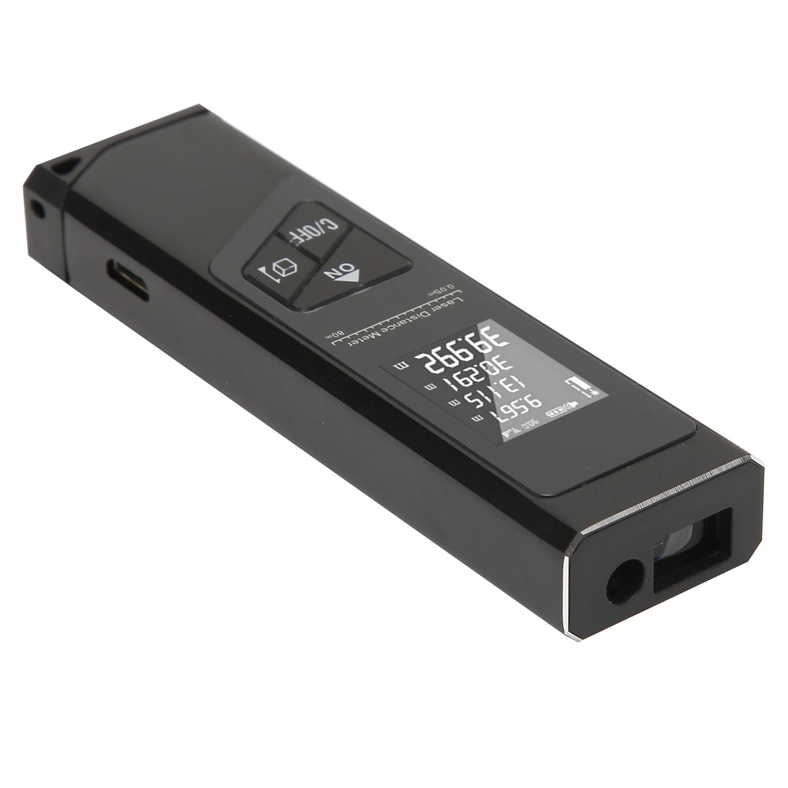 Sxhlseller Cinta Métrica Láser Cinta Métrica Digital de Carga Rápida para Paisajistas y Carpinteros Negro 1 Pieza