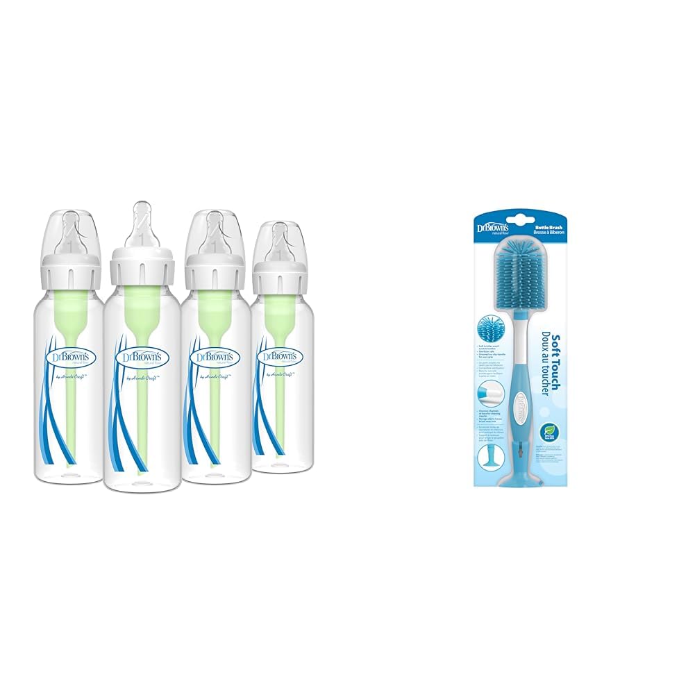 Dr Brown's Options+ Narrow Bottle, 4 Count (Pack of 1) & Soft